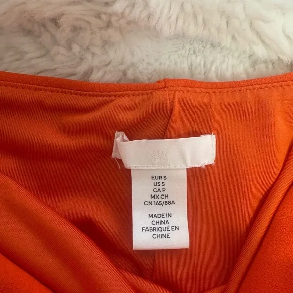 ZARA Burnt orange strapless corset top - Picture 2 of 4